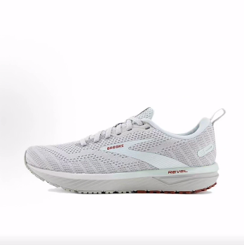 Brooks布鲁克斯 Revel 6 耐磨 低帮 短跑跑步鞋 女款 灰蓝