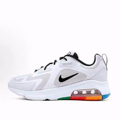 Nike Air Max 200 舒适减震防滑 低帮 休闲跑步鞋 男款 白彩虹