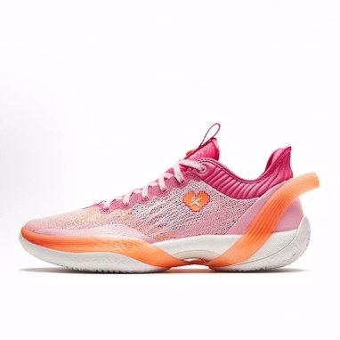 Anta安踏 三分雨1代 情人节配色 减震透气 低帮 篮球鞋 男款 粉色