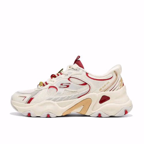 Skechers斯凯奇 D'LITES 5.0 马年新春 低帮 老爹鞋 男款 米白色