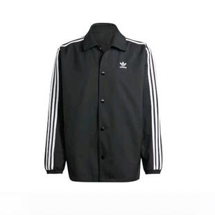 adidas originals ADICOLOR 拼色条纹宽松长袖夹克外套 男款