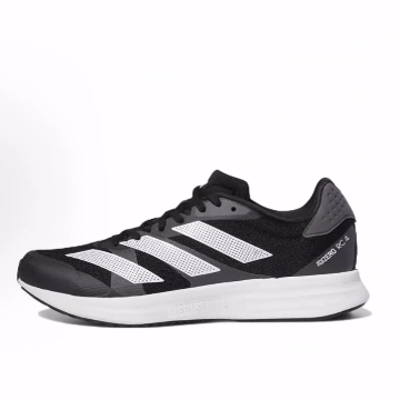 adidas Adizero RC 4  网布减震耐磨 低帮 跑步鞋 男款 黑灰白