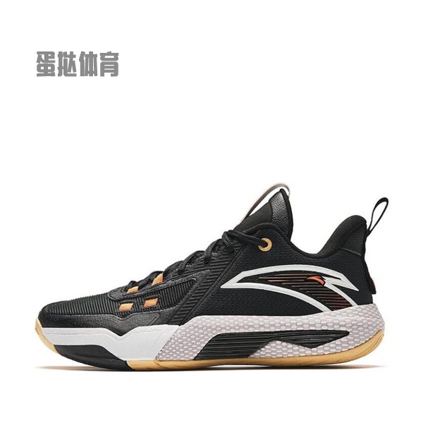 【蛋挞体育】 安踏 速战5 篮球鞋 黑色 中帮 圆头 网布 减震耐磨