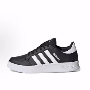 adidas neo Breaknet 三条纹 防滑耐磨 低帮 板鞋 男款 黑白