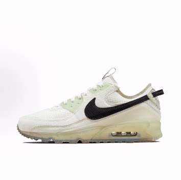 Nike Air Max 90 耐磨 低帮 休闲跑步鞋 男女同款 米白色