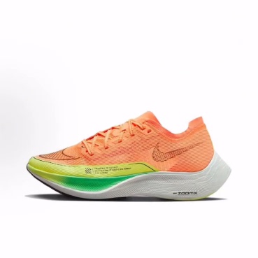 Nike ZoomX Vaporfly Next% 2 磨透气回弹 低帮跑步鞋 女款 橙绿