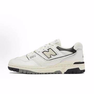 New Balance NB 550 网布皮革 轻便 低帮 复古篮球鞋 男女同款 白