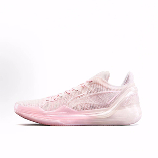 LiNing李宁 利刃4V2 粉黛 䨻科技 稳定  低帮篮球鞋男款 粉色