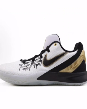 Nike Flytrap 2 系带 耐磨 低帮 实战篮球鞋 男款 黑白金