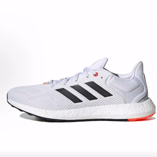 Pure 男女同款 Boost 低帮跑步鞋 白色 21减震 adidas
