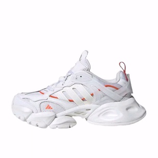 adidas XLG RUNNER DELUXE 舒适 低帮 跑步鞋 男女同款 白橙