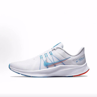 Nike Quest 4 柔软舒适减震透气 低帮 休闲跑步鞋 男款 蓝白色