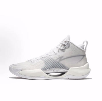 LiNing李宁 超轻 减震耐磨透气 中帮 篮球鞋 男款 标准白,运动鞋new,运动休闲鞋,淘宝优惠券,粉丝福利购,淘宝优惠卷