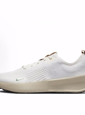 Nike Interact Run 舒适运动 织物低帮 休闲跑步鞋 男款 白色