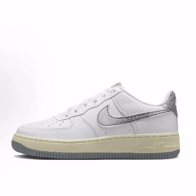 Nike Air Force 1 LV8 3 皮革 舒适百搭 耐磨 低帮 儿童板鞋 白灰