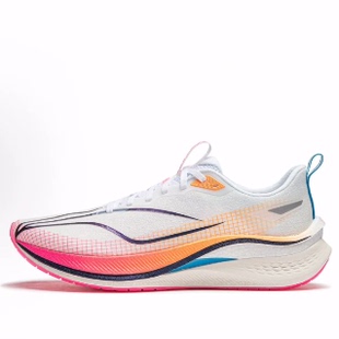 LiNing李宁 赤兔7 pro 透气减震透气 低帮 长跑跑步鞋男款 标准白