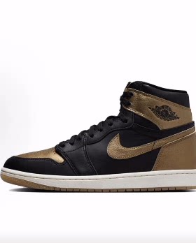 Jordan Air Jordan 1 高帮 复古篮球鞋 男女同款 黑金