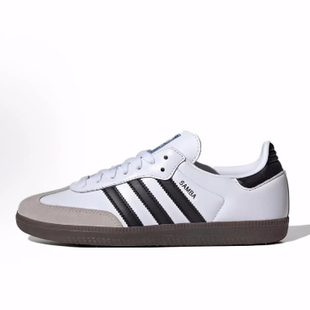 adidas originals SAMBA OG 圆头系带 低帮 板鞋 女款 白色