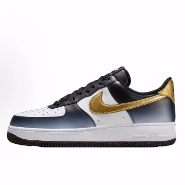 Nike Air Force 1 Low “Fine Gold” 低帮 板鞋 男女同款 白黑
