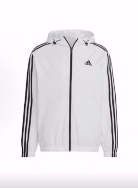 adidas ESSENTIALS Windbreaker M 3S WB Ripstop 连帽夹克 男款
