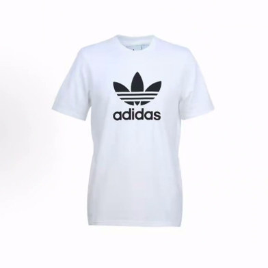 adidas originals 三叶草 字母印花休闲短袖T恤 男款 白色