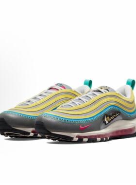 Nike Air Max 97 SE 低帮 休闲跑步鞋 男款 灰黄色 DH4759-001
