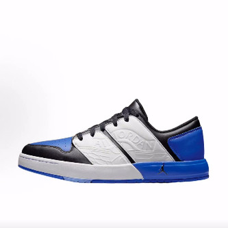 Jordan Nu Retro 1 耐磨 低帮 复古篮球鞋 男款 白黑蓝
