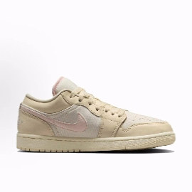 Jordan Air Jordan 1 Low 合成革皮革圆头系带低帮复古篮球鞋女款