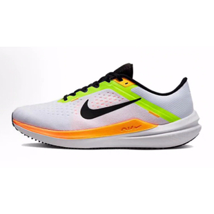 Nike Air Winflo 10 减震透气 低帮休闲训练跑步鞋 男款 白橙绿