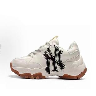 MLB Big Ball Chunky 字母 低帮 老爹鞋 男女同款 象牙色