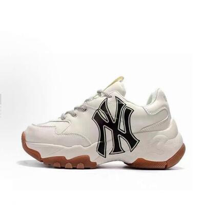 MLB Big Ball Chunky 字母 低帮 老爹鞋 男女同款 象牙色