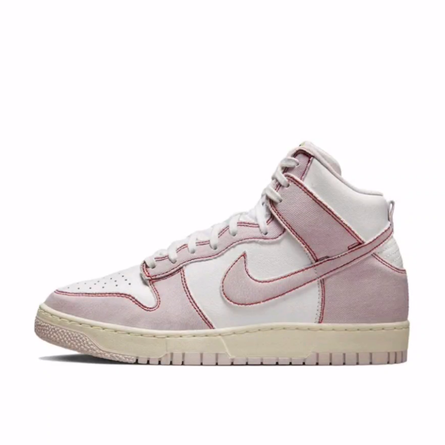 Nike Dunk High 1985 pink denim 复古 高帮 板鞋 男女同款 白粉,运动鞋new,板鞋,淘宝优惠券,粉丝福利购,淘宝优惠卷