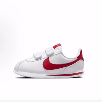 Nike Basic SL 舒适 耐磨 儿童跑步鞋 白红 中小童