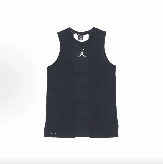 Jordan ALPHA Air 透气吸汗运动篮球背心 男款 黑色