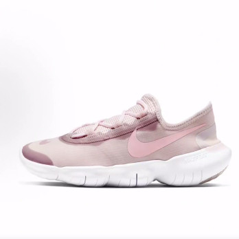 Nike Free RN 5.0 减震耐磨轻便 低帮 跑步鞋 女款 香槟粉
