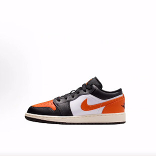Jordan Air Jordan 1 Low 耐磨 低帮 儿童篮球鞋 黑白橙 青少年,运动鞋new,篮球鞋,淘宝优惠券,粉丝福利购,淘宝优惠卷