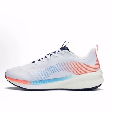 LiNing李宁 赤兔5 Pro 百搭 织物合成革低帮跑步鞋 男款 白橙蓝