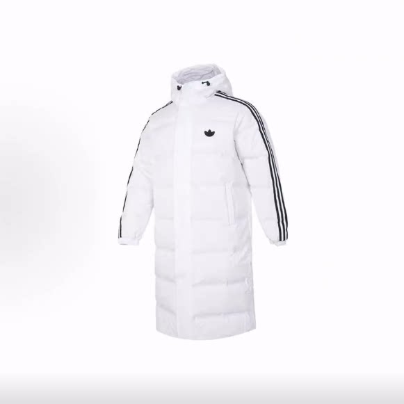 adidas originals 三叶草系列 长款羽绒服 男款