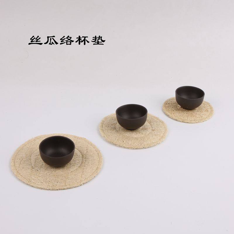 丝瓜络杯垫 养壶垫 隔热垫茶托 天然日式手工紫砂壶杯垫茶道配件