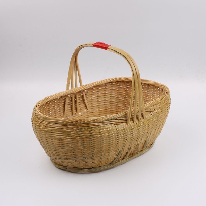 精编手工竹篮菜篮全竹编织竹编