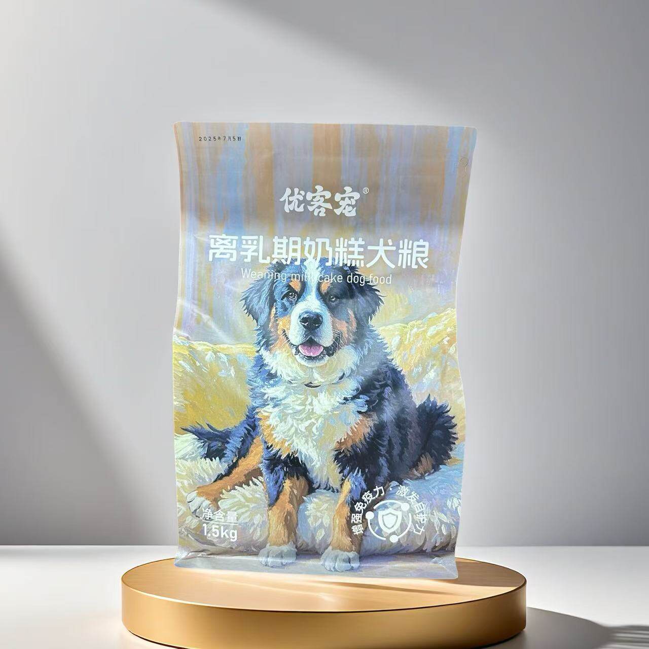优客宠离乳期奶糕犬粮3斤装狗粮亮毛成幼犬通用高营养易消化
