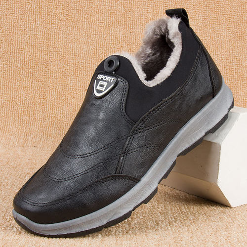 男鞋防水棉鞋男士老年人冬鞋保暖