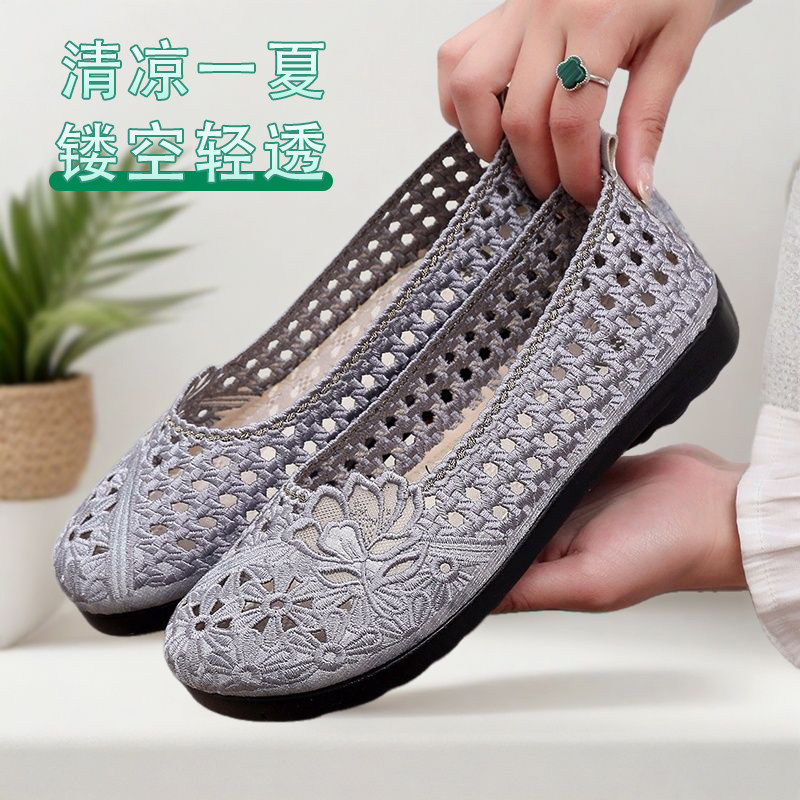 老北京布鞋女款新款软底奶奶鞋图片