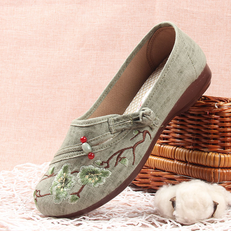 老北京布鞋绣花鞋软底布鞋女士