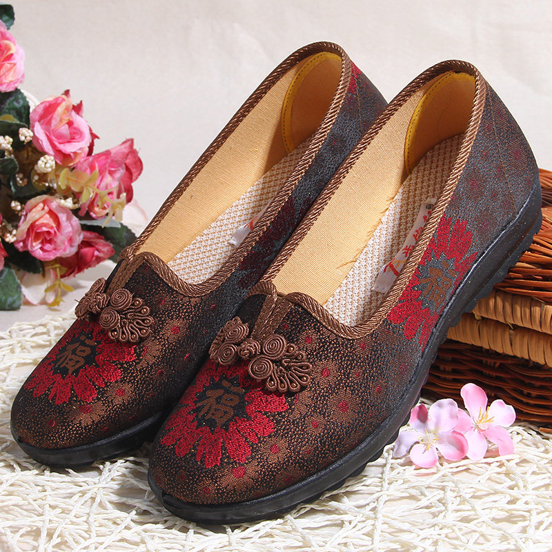 70奶奶鞋女士老北京布鞋女款老人老太太单鞋中老年41大码43妈妈鞋,女鞋,乐福鞋（豆豆鞋）,淘宝优惠券,粉丝福利购,淘宝优惠卷