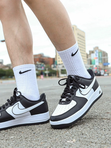Nike Nike Air Force 1 Черно-белые авиационные силы № 1 AF1 Мужская повседневная ботинка DV0788-001