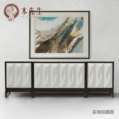 柜一体靠墙 家具电视柜实木组合轻奢全实木餐边柜鞋 木先生美式 欧式