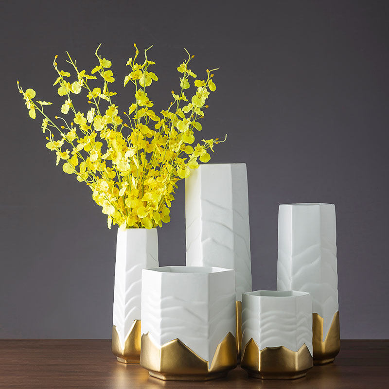 白色花瓶摆件富贵竹水养客厅创意欧式插花轻奢电视柜装饰品仿真花