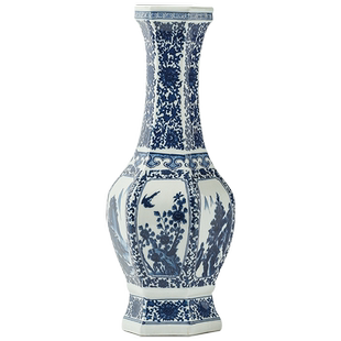 景德镇手绘仿古陶瓷花瓶博古架陶瓷摆件花瓶美器明清仿古花瓶摆件