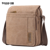 Troop帆布包男新款 包包背包斜挎包 休闲单肩包男士 多功能个性 时尚